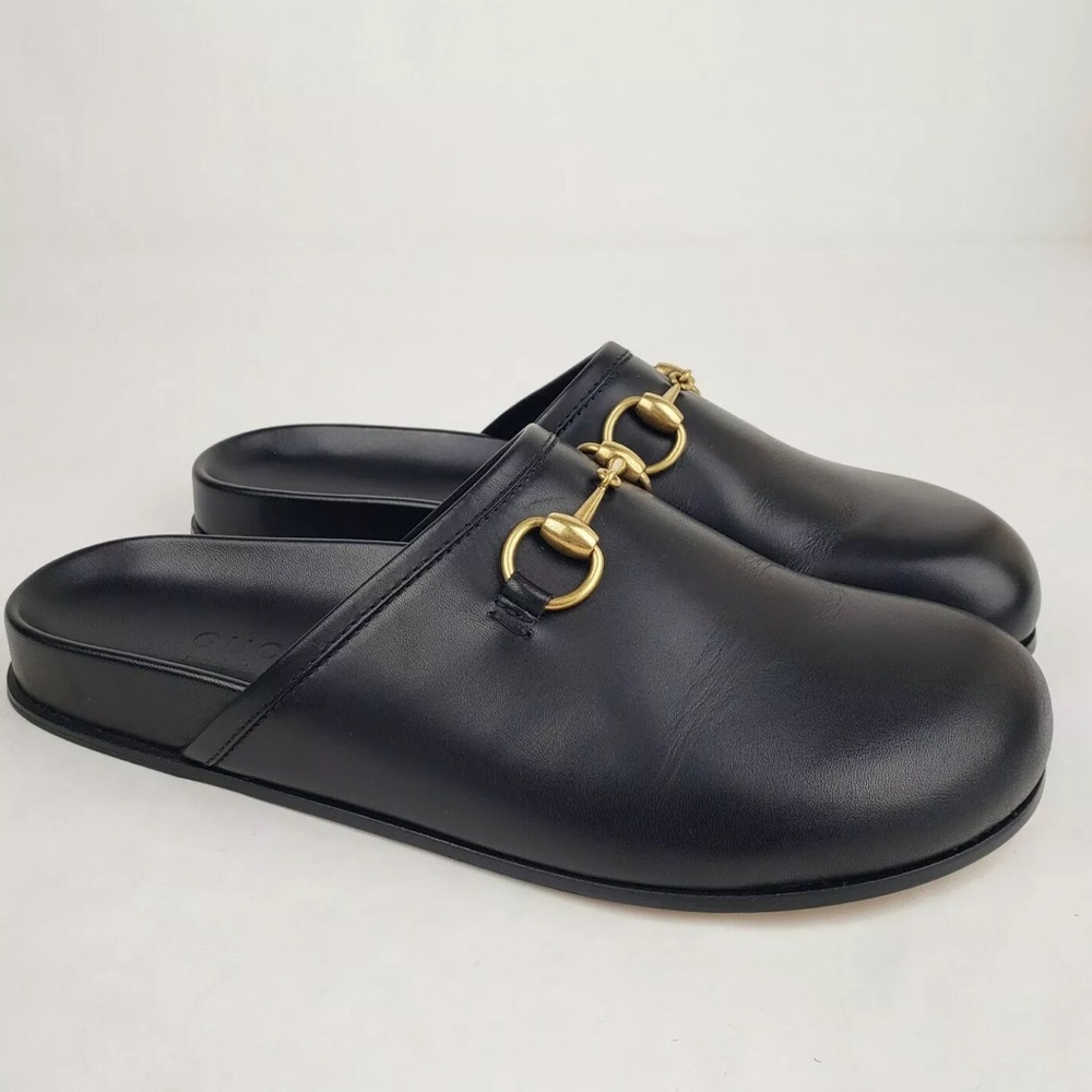 Authentic GUCCI River Horsebit Leather Slipper
